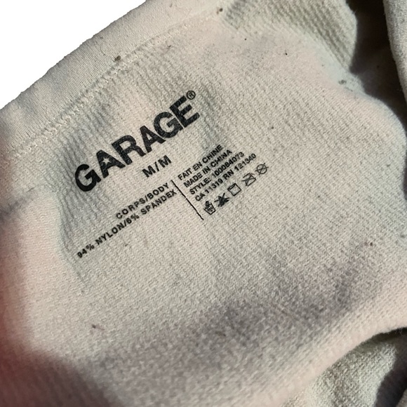 Garage white/cream cropped t-shirt, size m - Picture 2 of 3